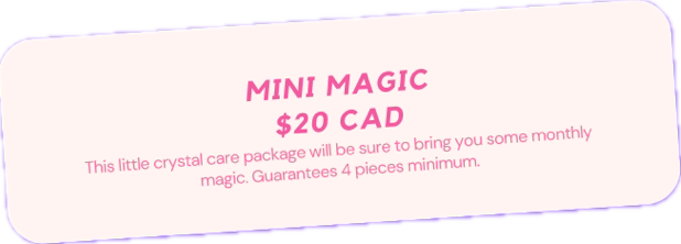 Mini magic crystal care box