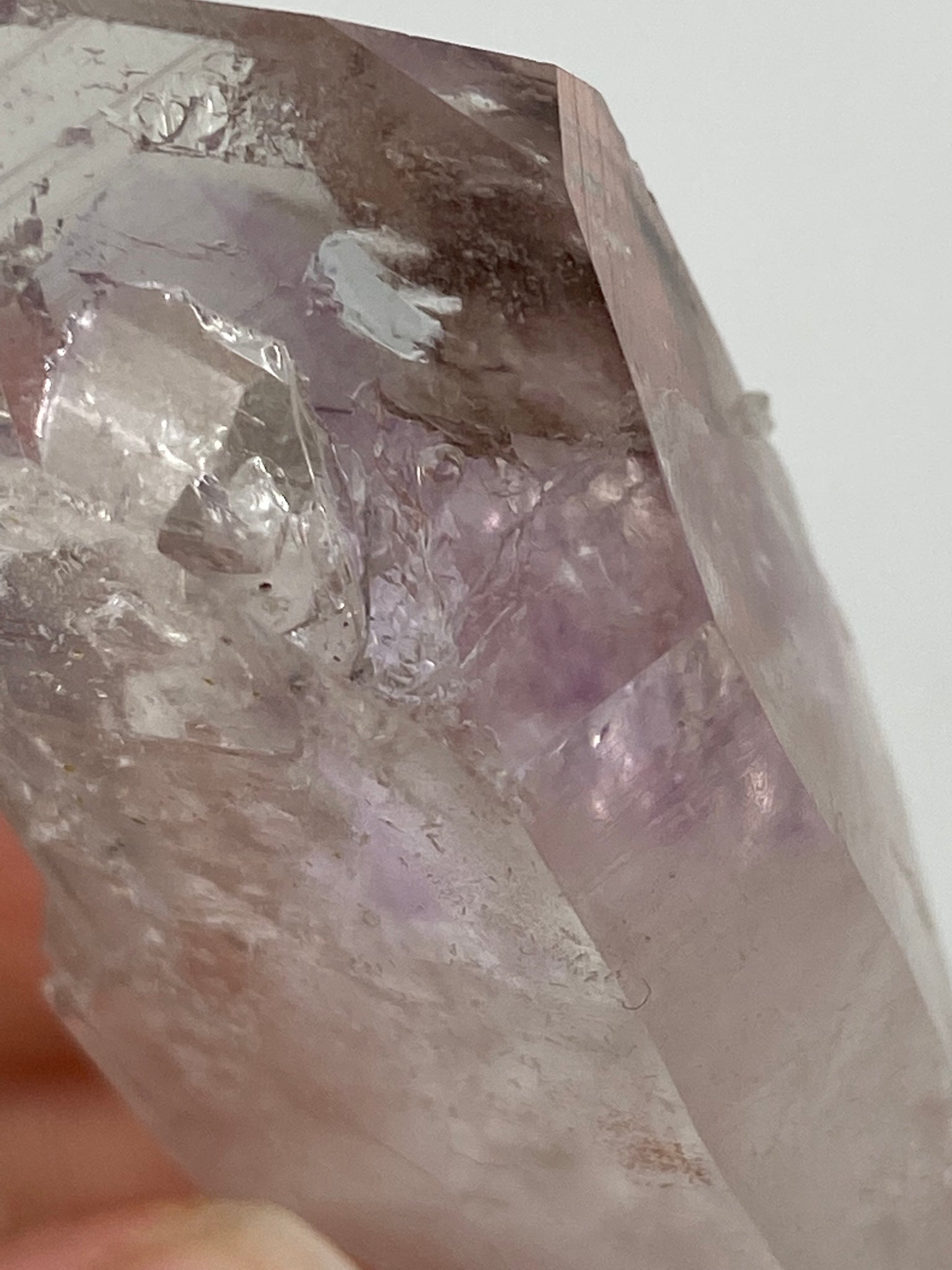 Enhydro Amethyst with Smoky phantoms