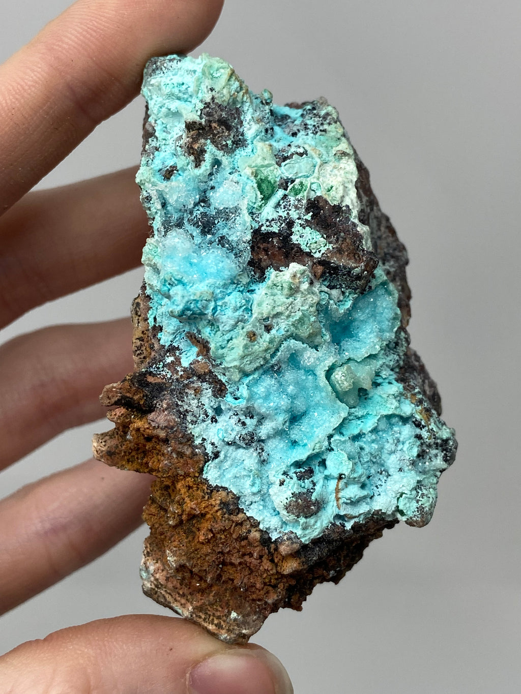 Crystallized Chrysocolla with Malachite