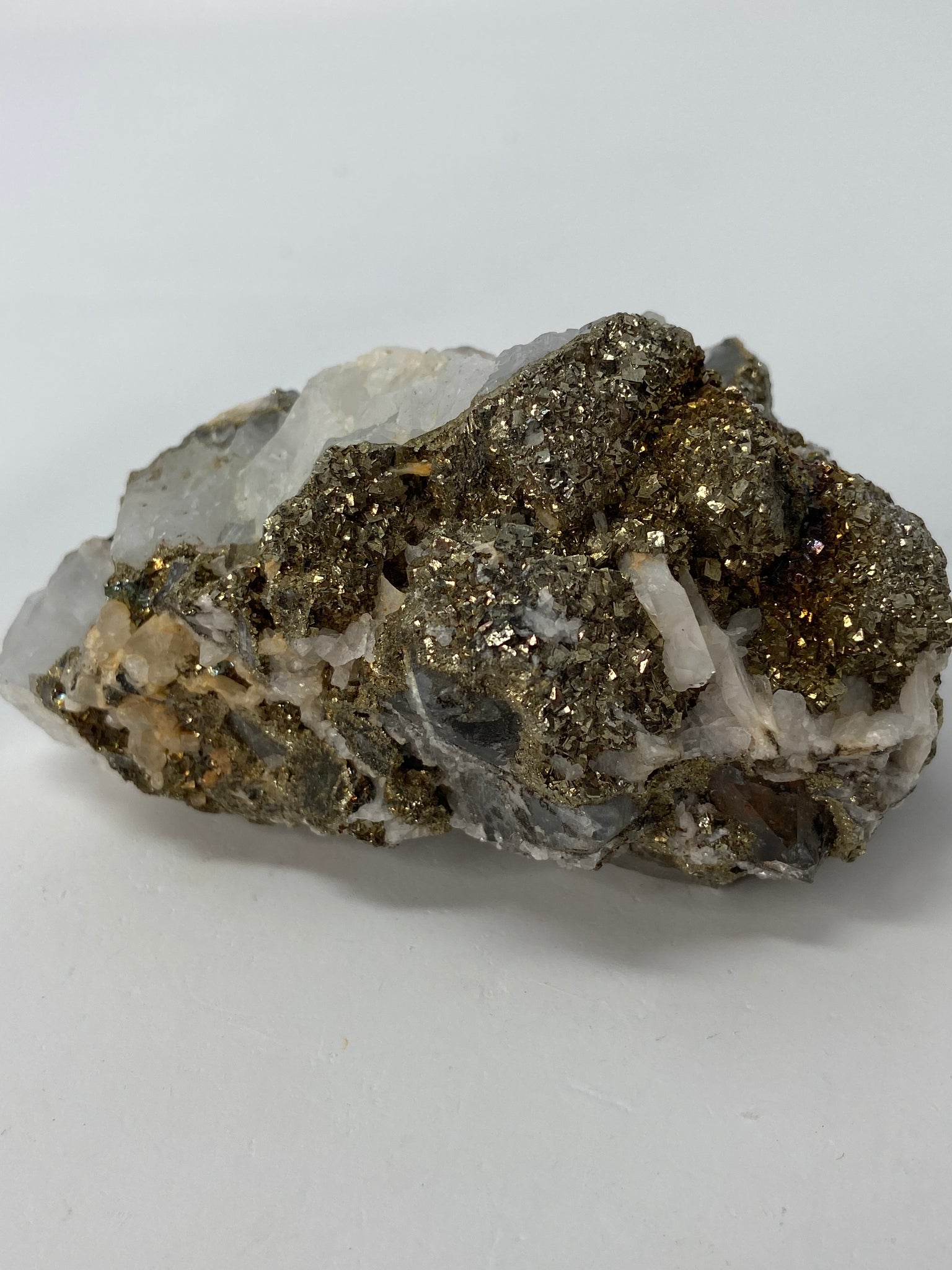 Quartz, Calcite and Pyrite Specimen