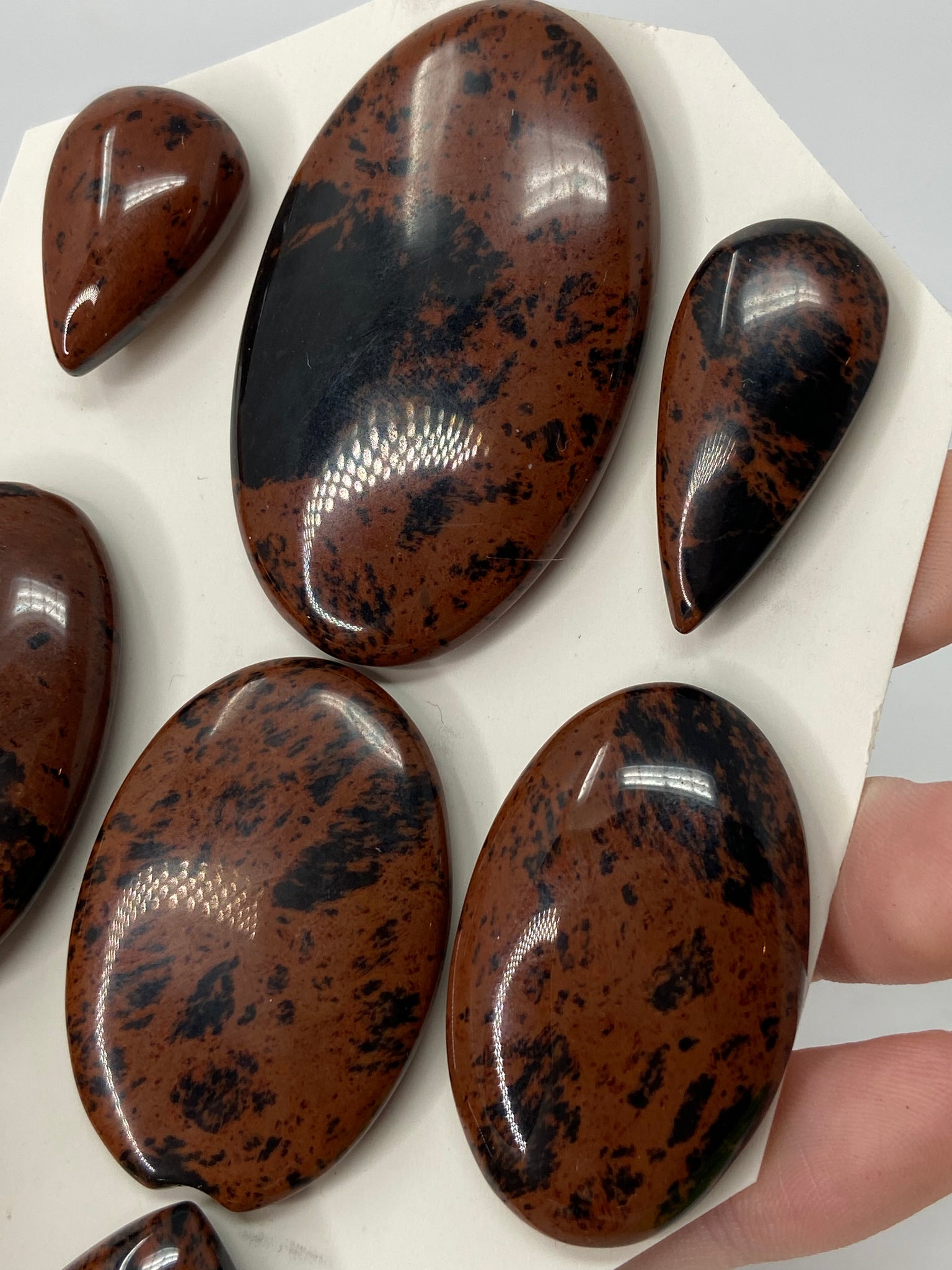 Mahogany Obsidian Cabochon set