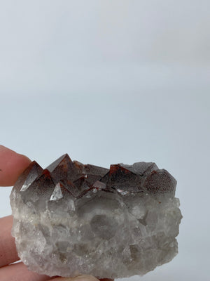 Smoky Hematite Quartz Cluster