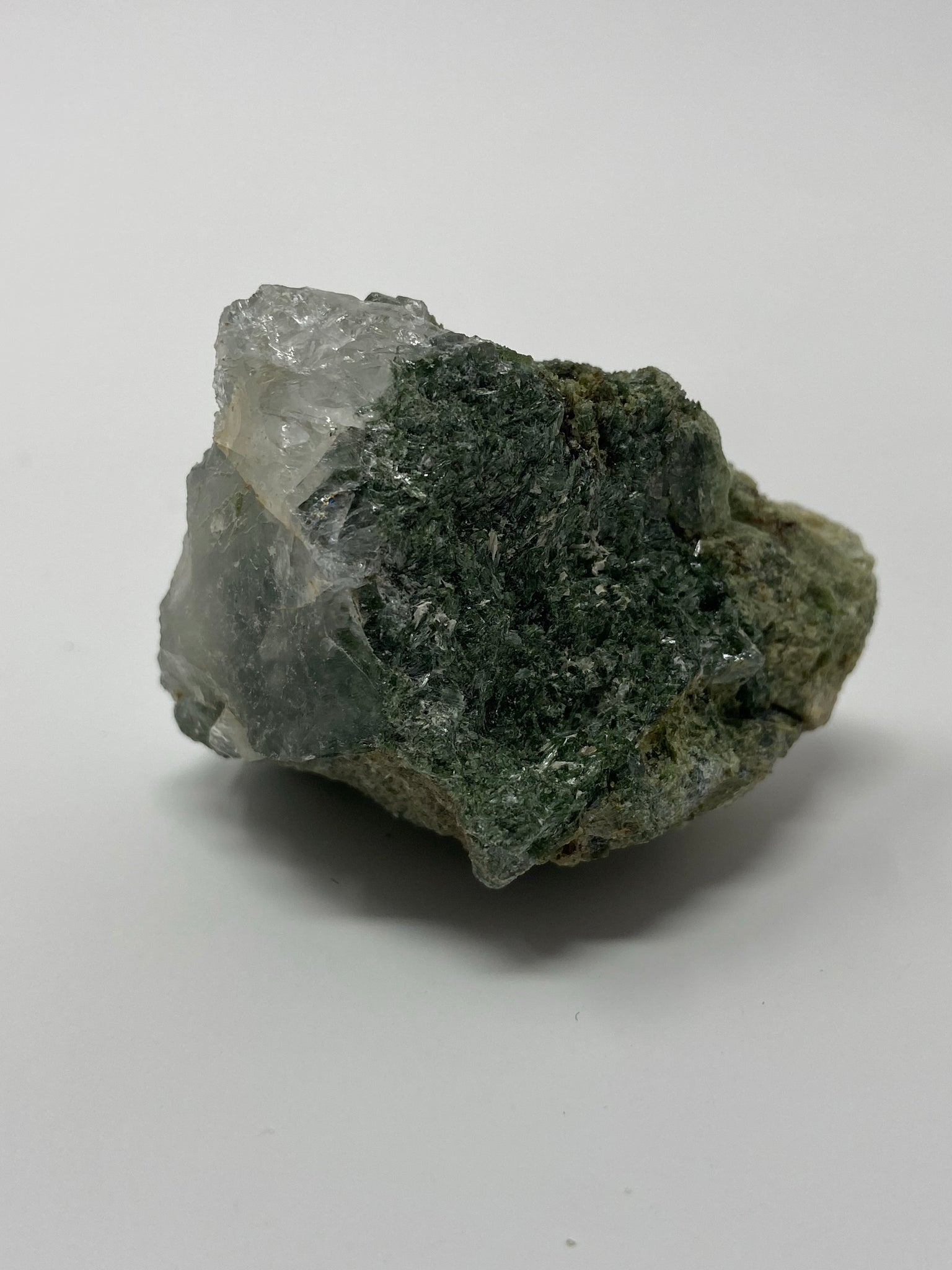 Diopside with Clear Quartz