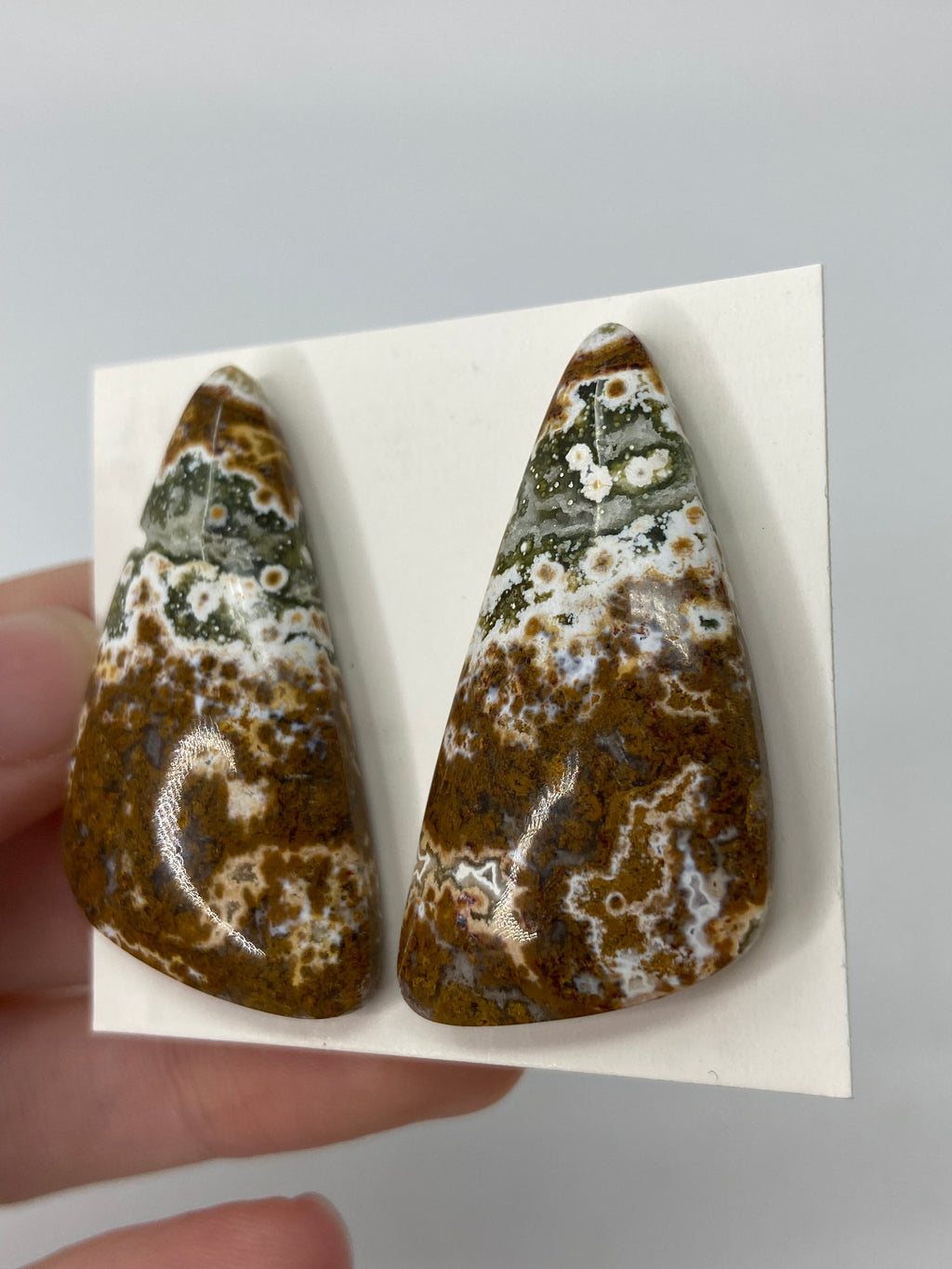 Ocean Jasper Cabochon Pair