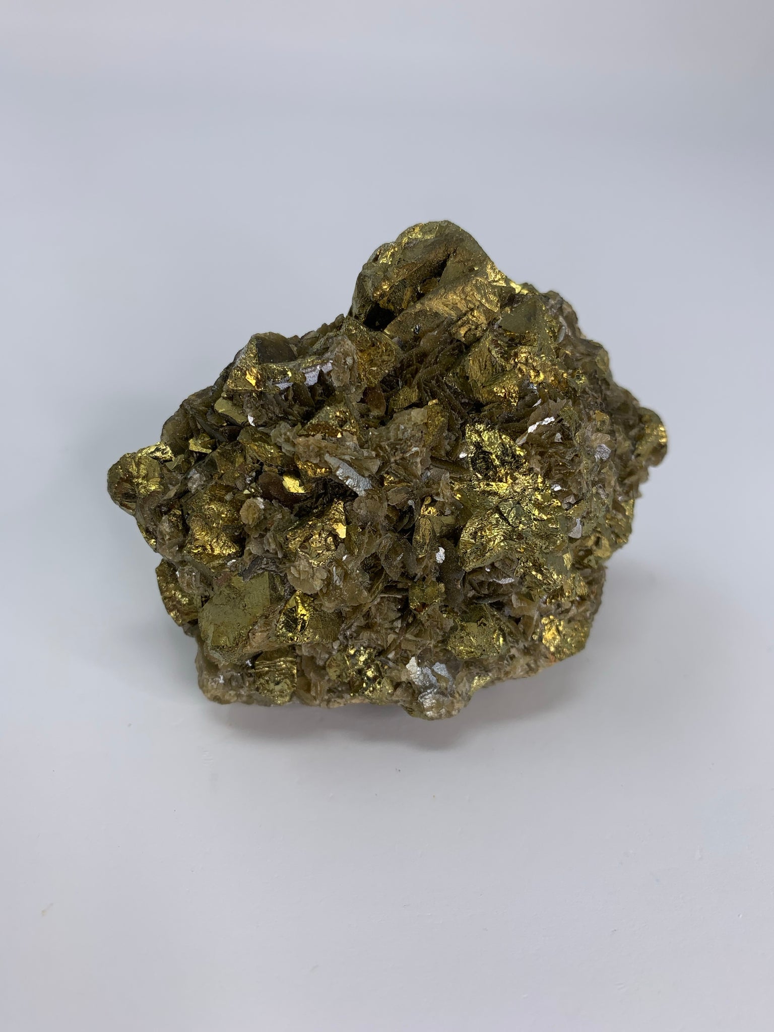 Siderite With Golden Chalcopyrite