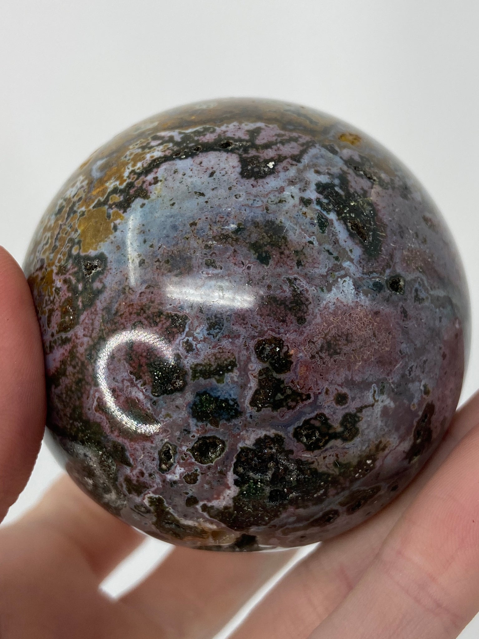 Druzy Ocean Jasper Sphere