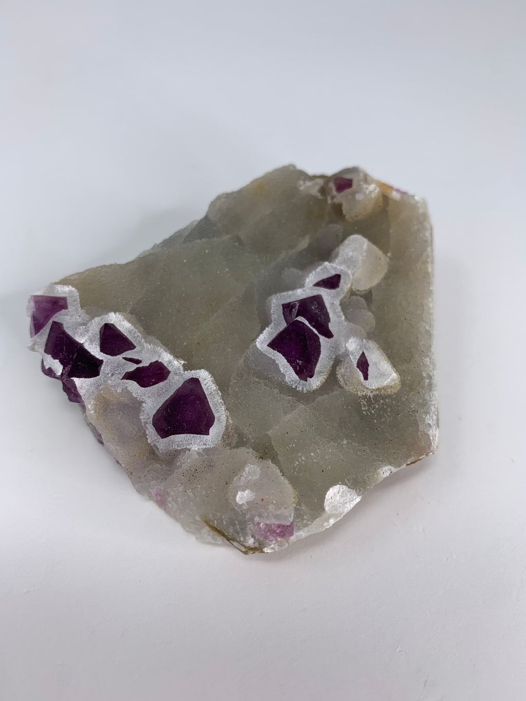 Purple Fluorite on Calcite