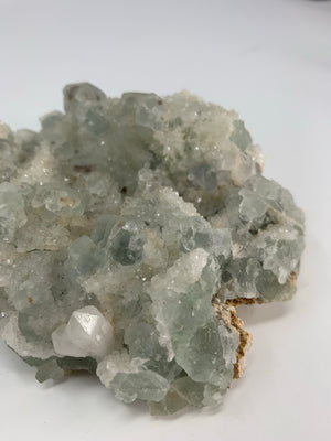 Green Fluorite with Quartz