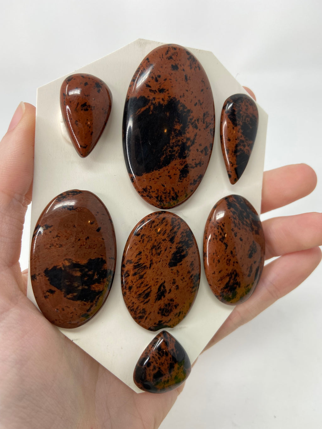 Mahogany Obsidian Cabochon set