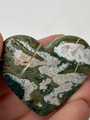 Ocean Jasper Heart Cabochon