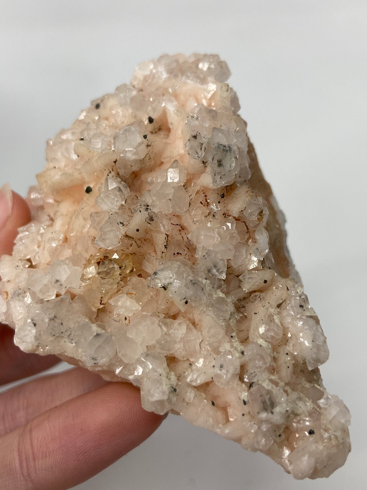 Pink Dolomite covered in Quartz