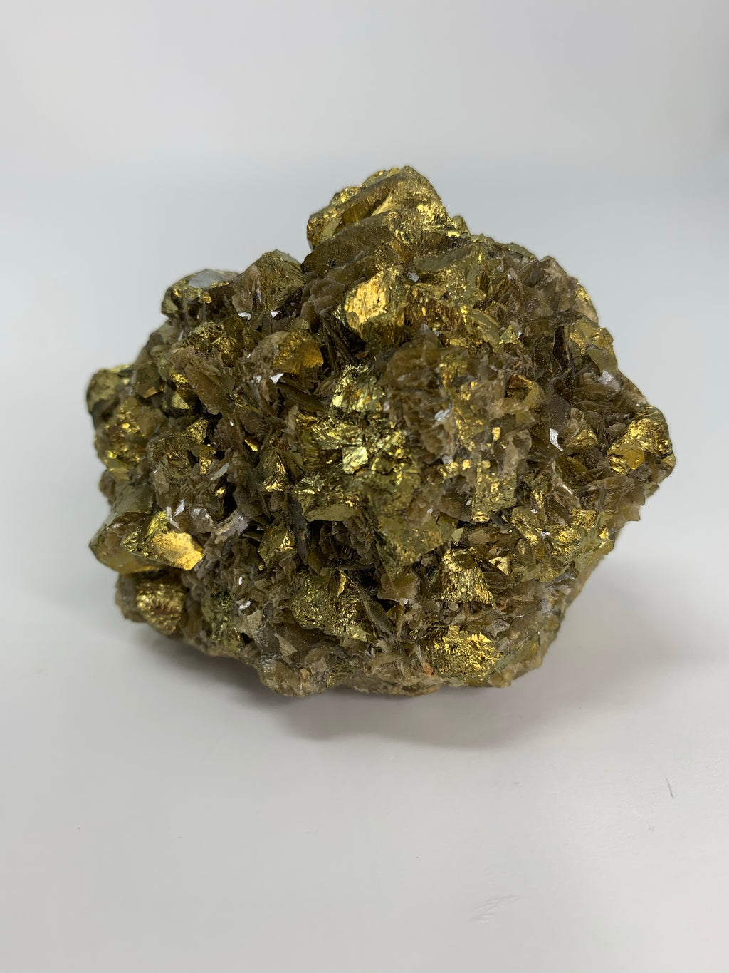 Siderite With Golden Chalcopyrite