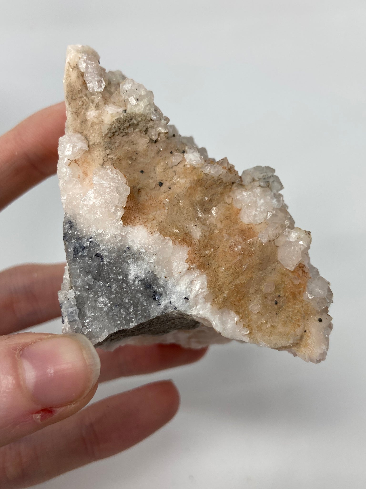 Pink Dolomite covered in Quartz