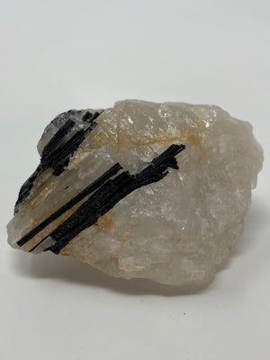 Raw black Tourmaline and Quartz