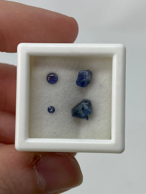 Benitoite Cut & Raw Set