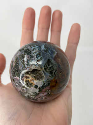 Druzy Ocean Jasper Sphere