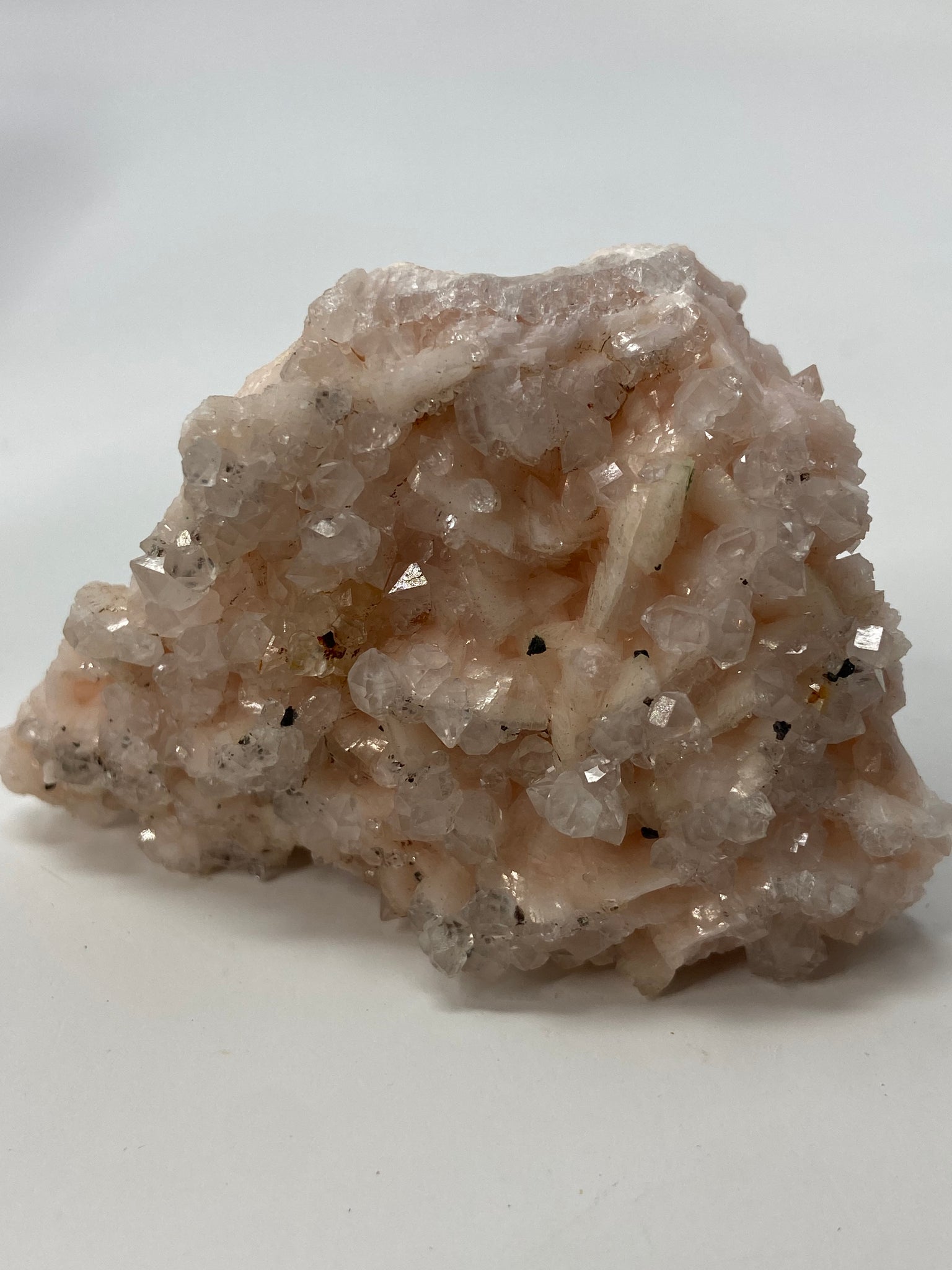 Pink Dolomite covered in Quartz