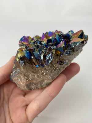 Titanium Aura Amethyst Cluster