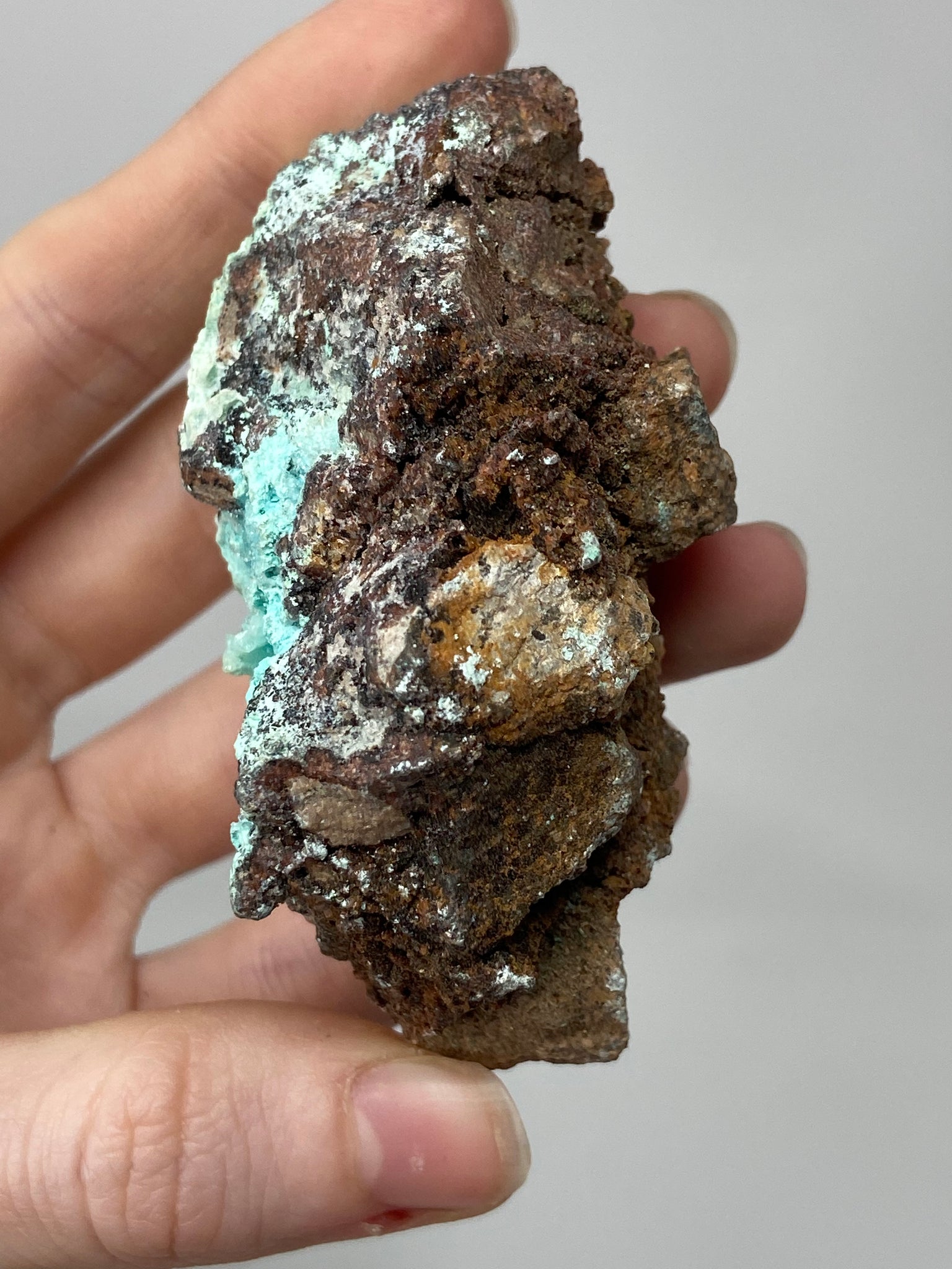 Crystallized Chrysocolla with Malachite