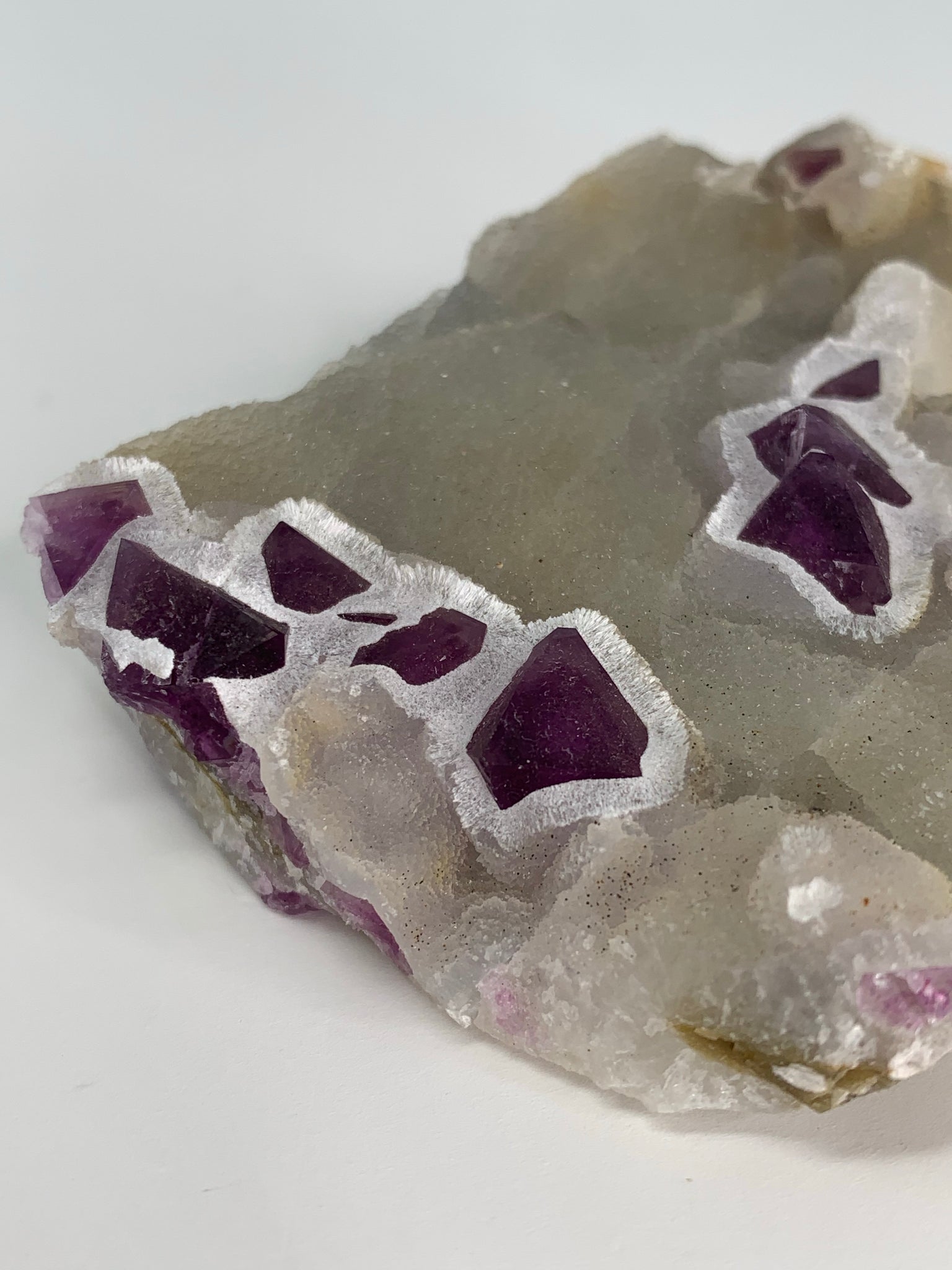 Purple Fluorite on Calcite