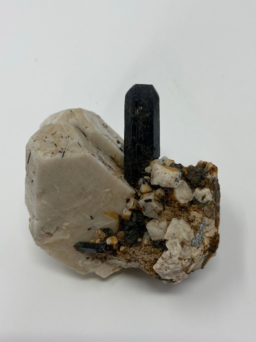 Aegirine on Orthoclase