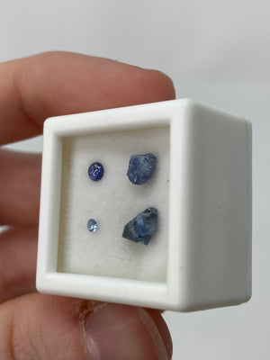 Benitoite Cut & Raw Set