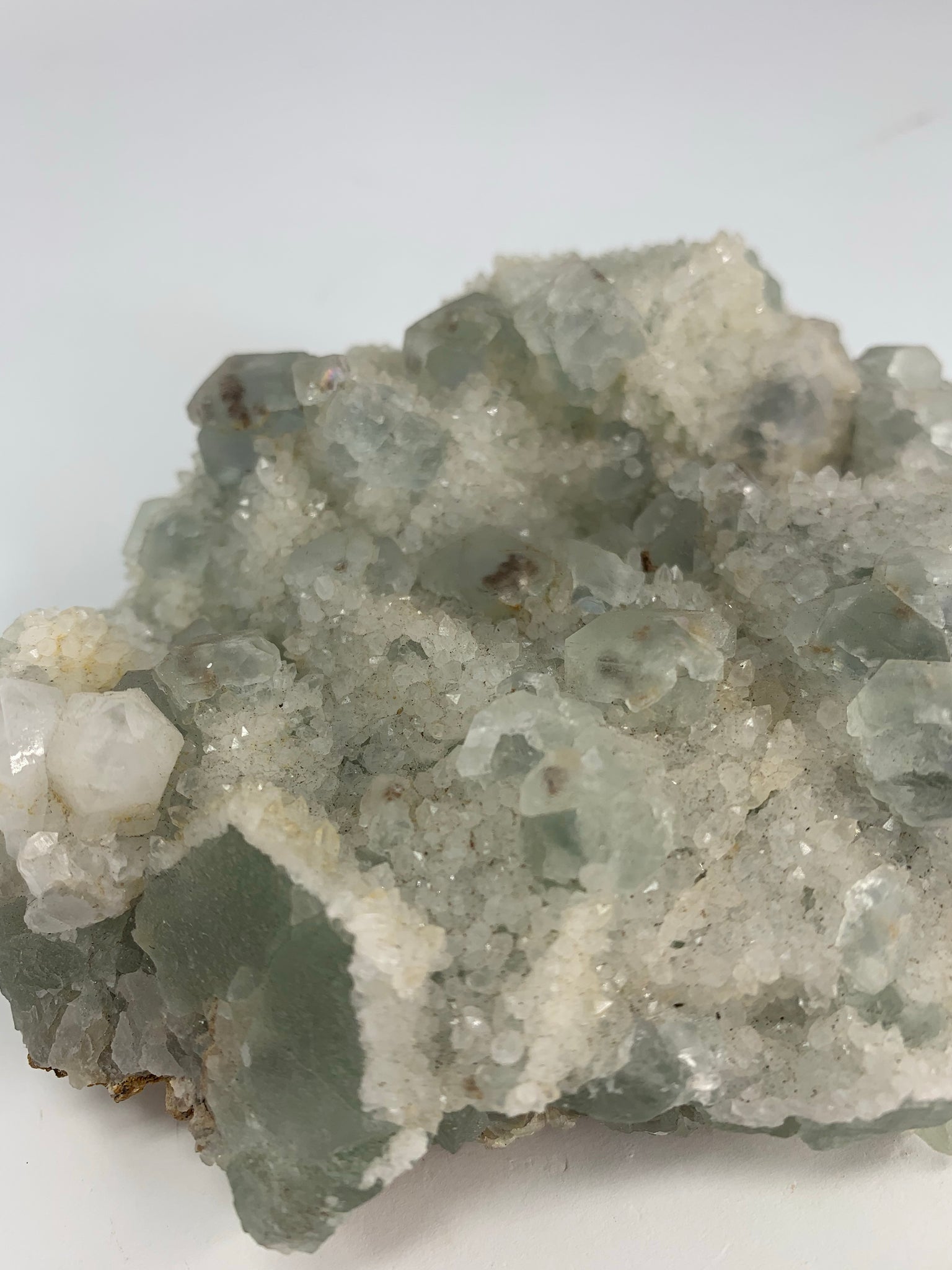 Green Fluorite with Quartz