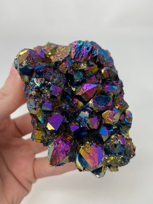 Titanium Aura Amethyst Cluster