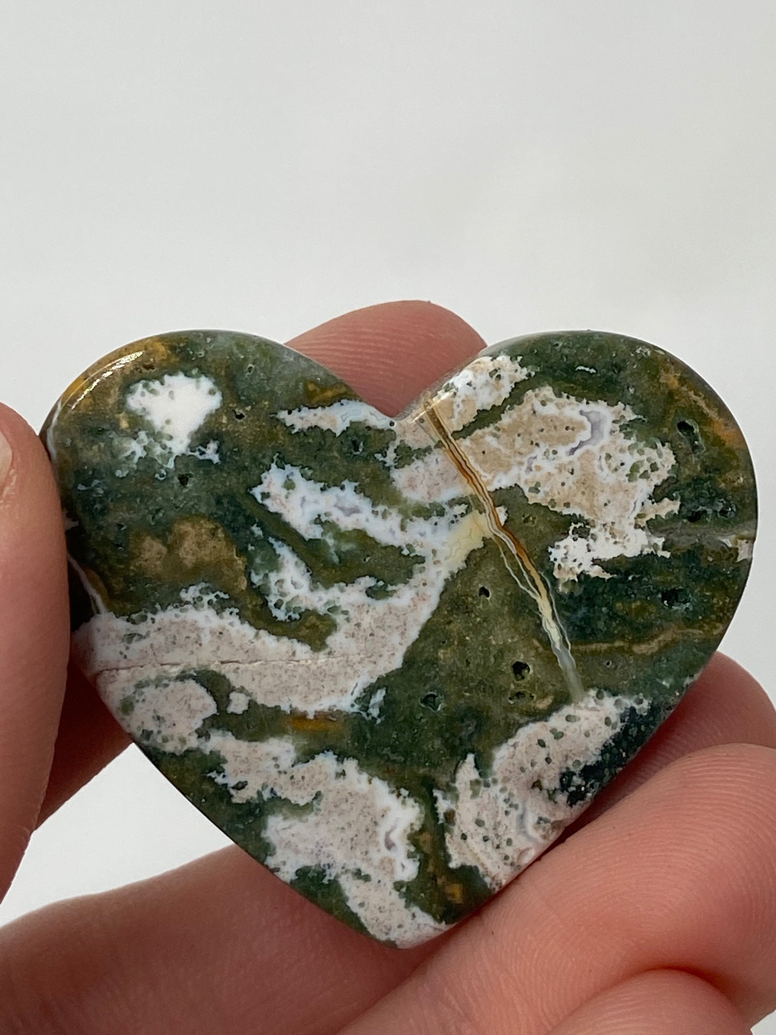 Ocean Jasper Heart Cabochon