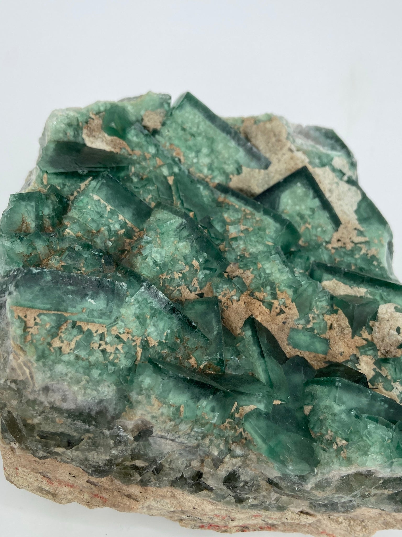 Large Rare Green Cubic Double Crystalline Fluorite