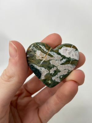 Ocean Jasper Heart Cabochon