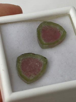 Watermelon Tourmaline Pair