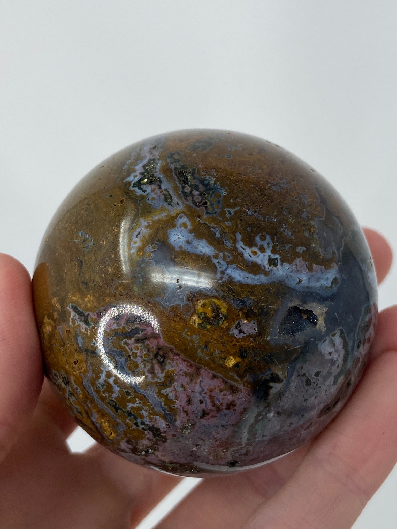 Druzy Ocean Jasper Sphere