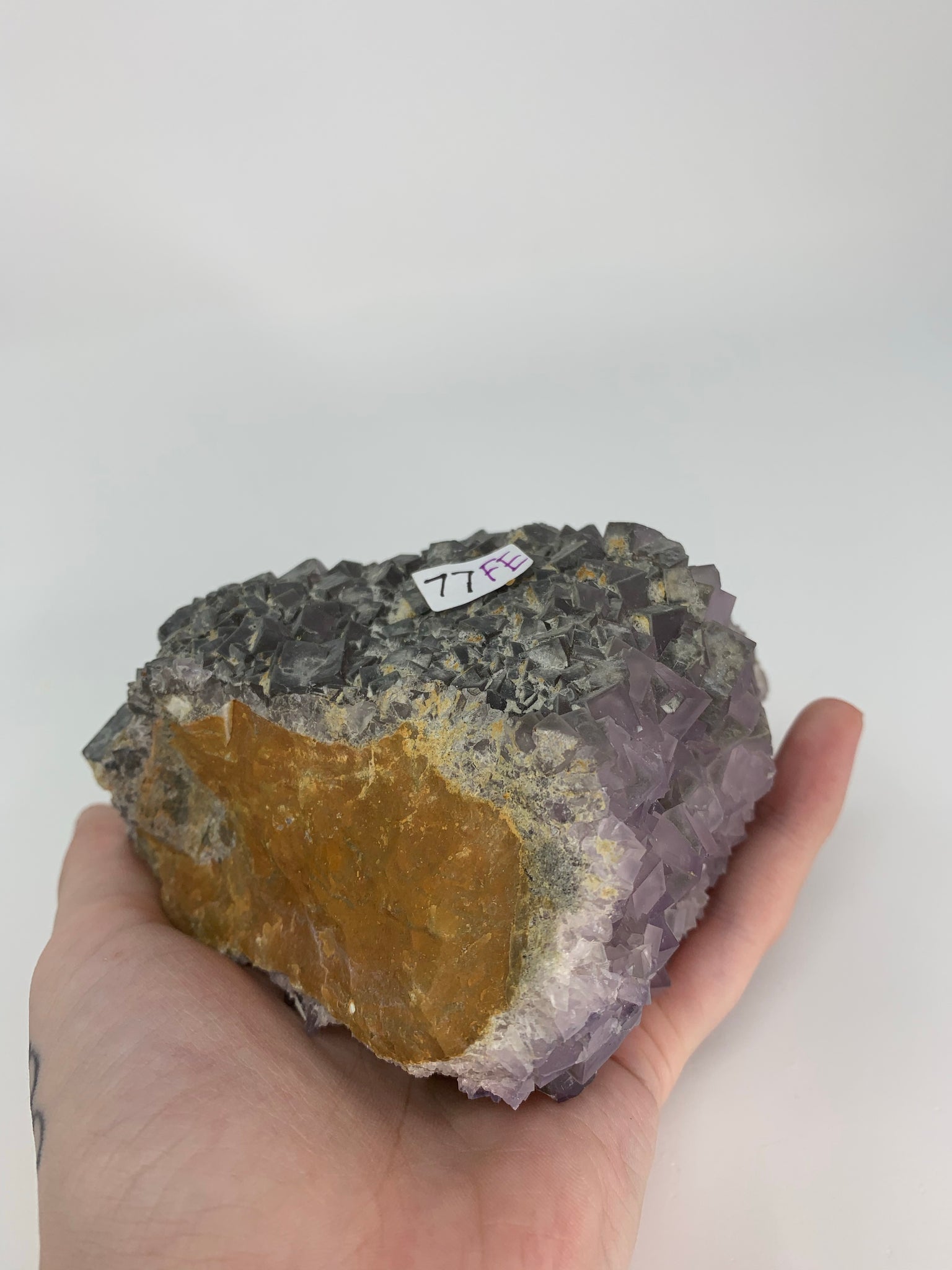 Purple Cubic Fluorite Cluster