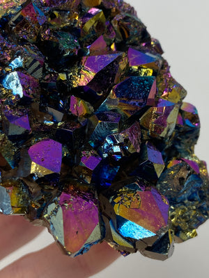 Titanium Aura Amethyst Cluster