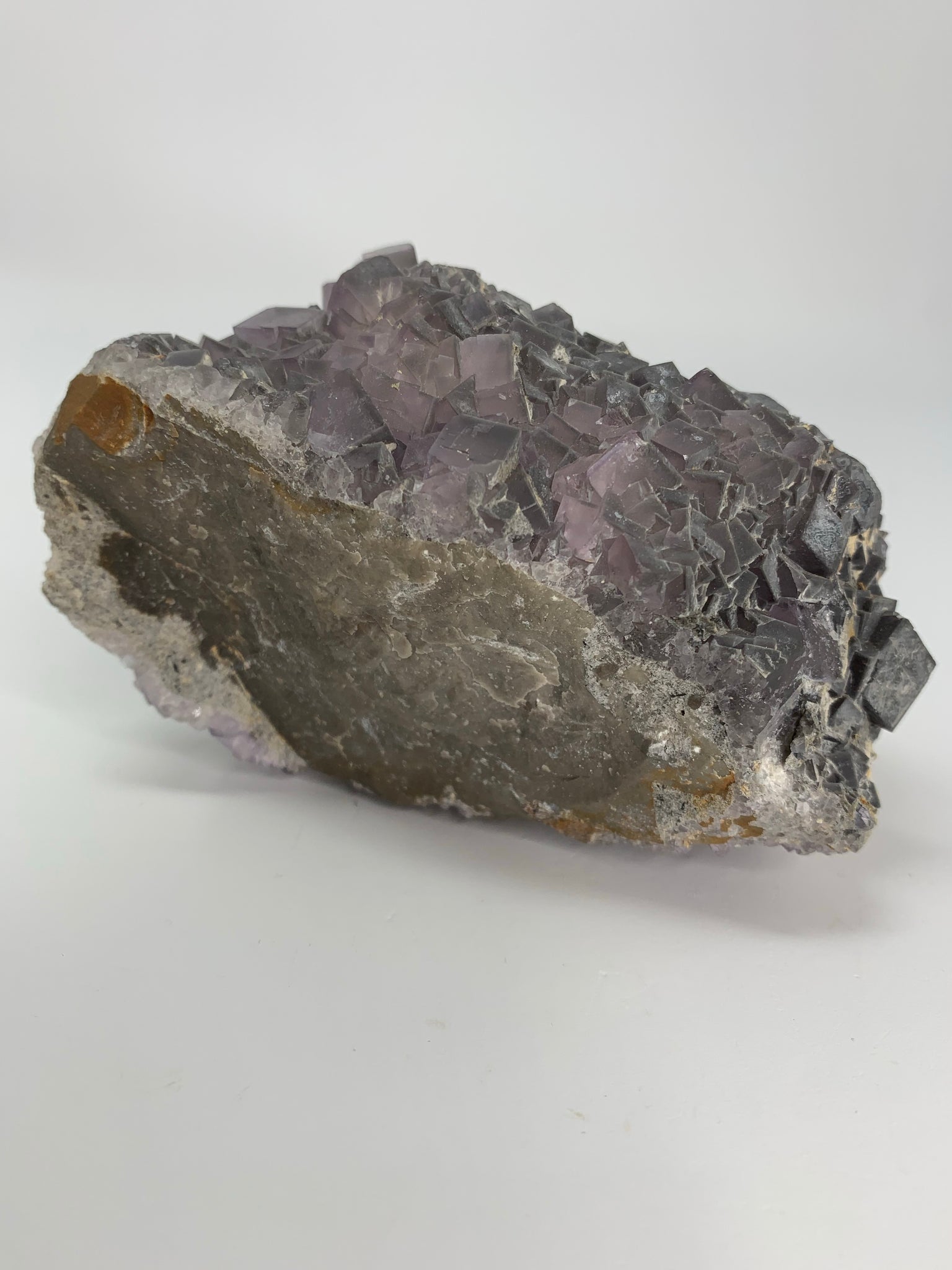 Purple Cubic Fluorite Cluster