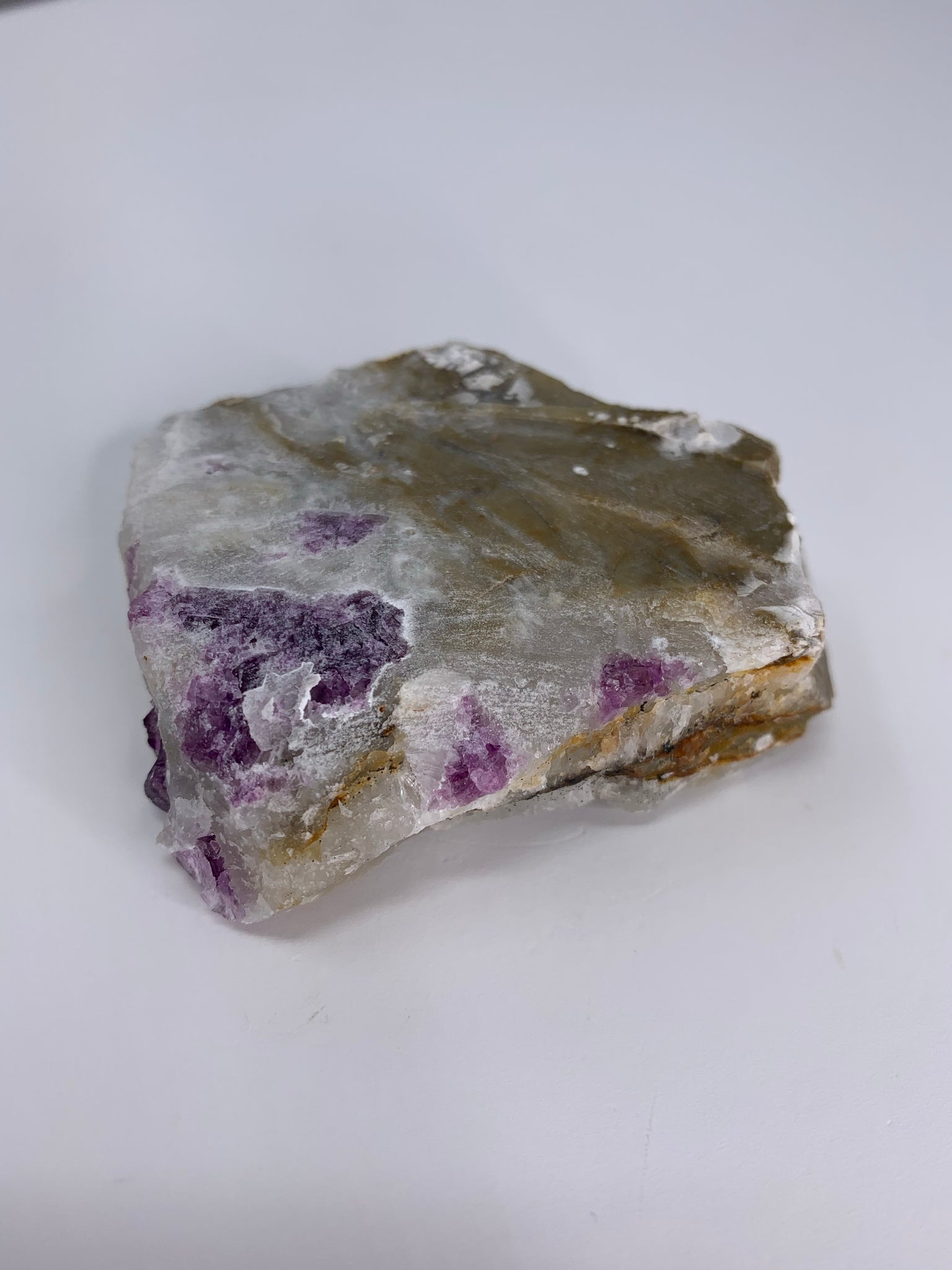 Purple Fluorite on Calcite