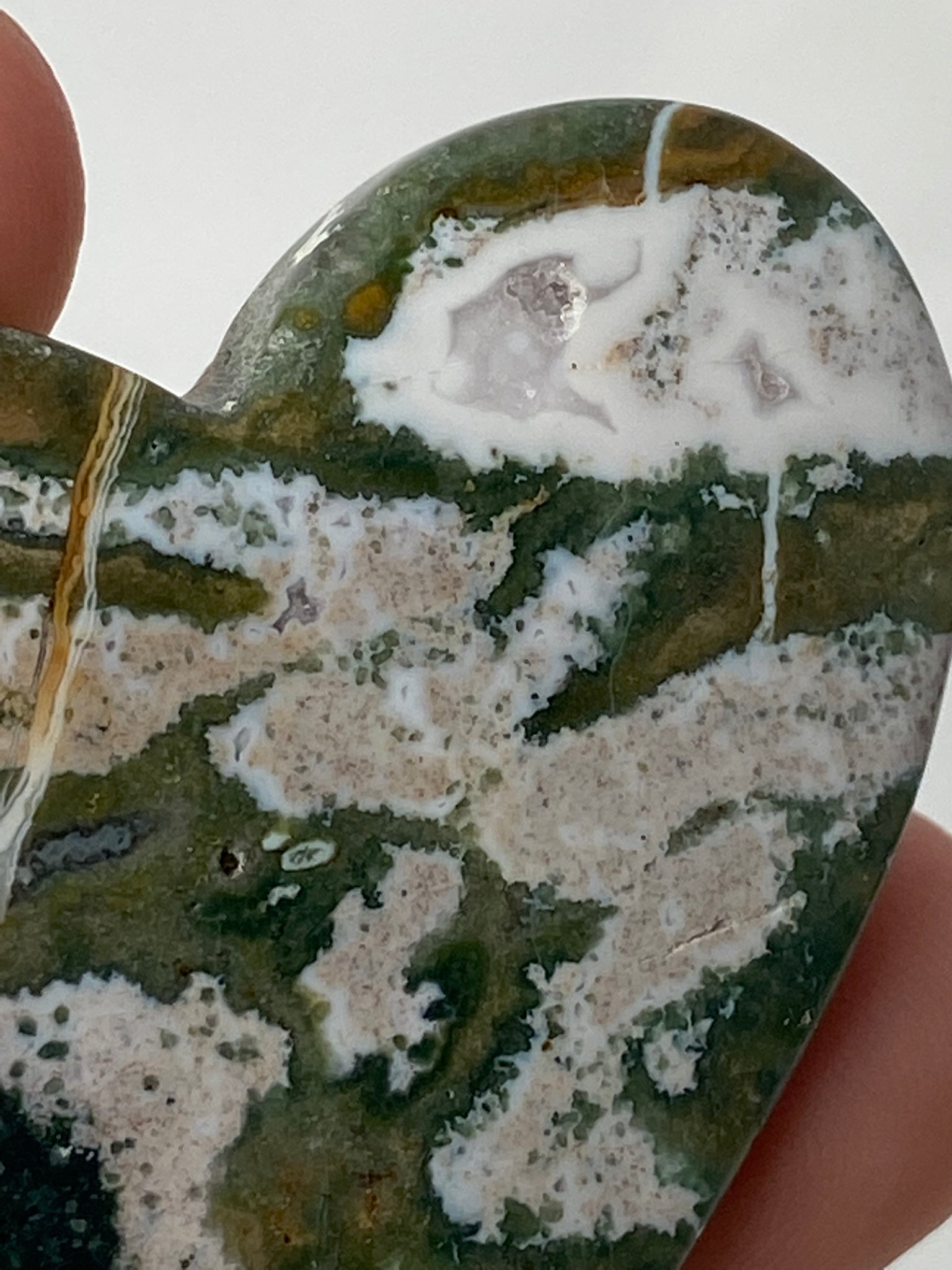 Ocean Jasper Heart Cabochon